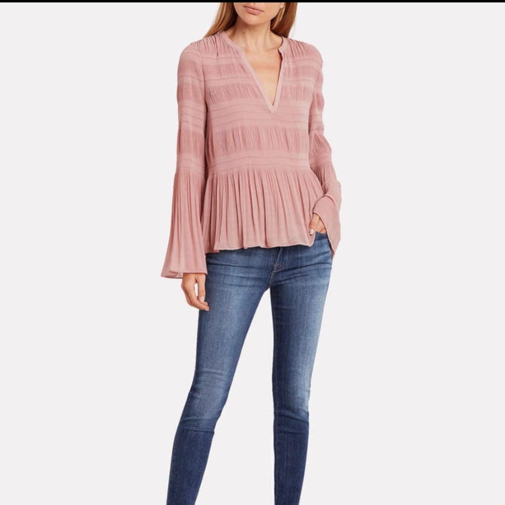 Intermix Blush Pleated Blouse